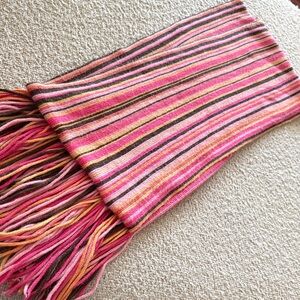 Echo Multicolor Striped Scarf with Fringe